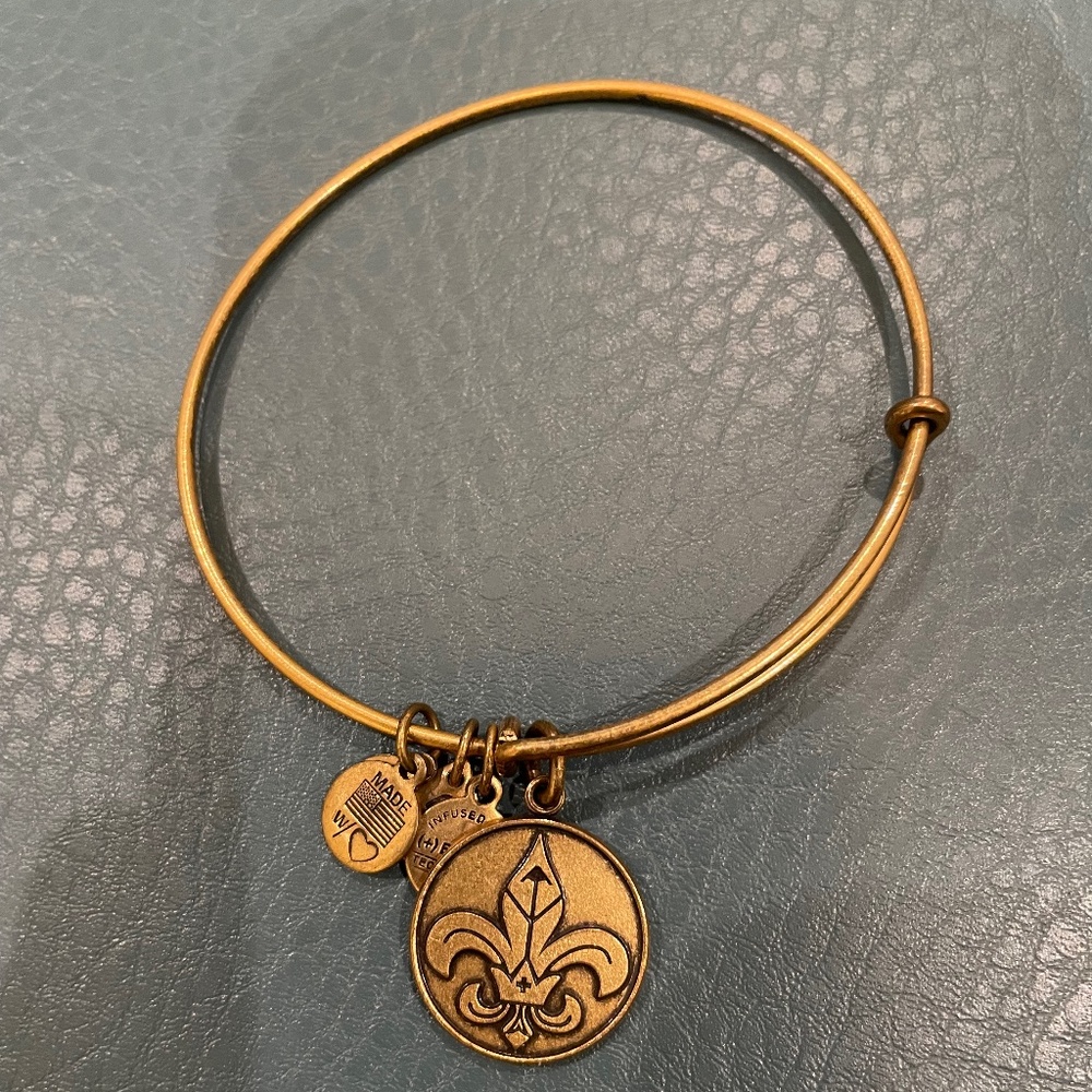 Alex and Ani Fleur de Lis Charm Bracelet